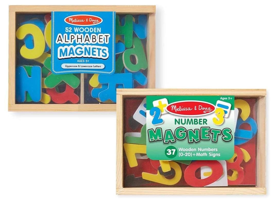 Melissa & Doug Deluxe Magnetic Letters and Numbers Set – 89 Wooden Alphabet Magnets & Numbers, Educational Learning Toys for Preschool Kids Ages 3+