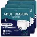 OPTEEL Adult Diapers with Tabs, Max Absorbency, Women & Men Size L, 72ct