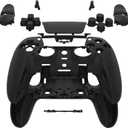 eXtremeRate Full Set Shell with Buttons Touchpad Cover Compatible with ps5 Edge Controller, Black Custom Replacement Decorative Trim Shell Front Back Plates Compatible with ps5 Edge Controller