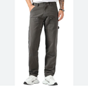 Plaid&Plain Men's Straight Fit Carpenter Pants - Utility Twill With Double Knee - Painters Work Pants Size 36W×30L