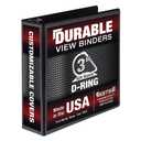 Samsill Durable 3 inch 3 Ring Binder, D Ring Binder, 100% Recycled Chipboard, Black