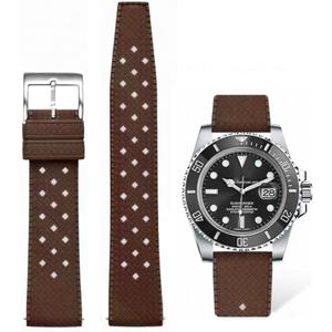 Tropical Style FKM Rubber Watch Bands 18mm 19mm 20mm 21mm 22mm Quick Release Fluororubber Waterproof Soft Breathable Durable FKM Rubber Watch Strap Universal Replacement Band Strap for Men Women