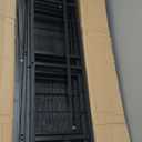 Huuger 6 Tier Bookshelf, L Shaped Corner Bookshelf with Open Shelves, 49.4 Inch Straight Wide Bookcase with Metal Frame and Wooden Board, Adjustable Feet, Black