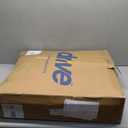 Drive Medical 11148-1 Folding Steel Bedside Commode Chair, Portable Toilet, Supports Individuals Weighing Up To 350 Lbs, with 7.5 Qt. Bucket and 13.5 Inch Seat, Grey