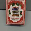 REXTOXA Stack of Books Glass Blown Christmas Ornament 2025 – Book Lover Gifts for Women, Readers, Bookworms, Book Club, Bookish Decor, Librarian Gift Ideas – 4.33 × 3.54 × 3.54 Inches with Display Box