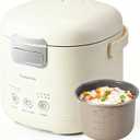 Mini Rice Cooker, Small Rice Cooker 2 Cup Uncooked(4 Cup Cooked), Portable Non-stick Electric Rice Maker, for Dorm Travel Office 1-2 Person, 12 Hours Timer Delay & Keep Warm, Beige