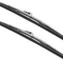 Windshield Wipers - Front 12" Stainless Steel Windshield Wiper Blades Replacement for Ford & GM Polished 2PCS