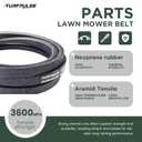 Lawn Mower Deck Belt M155525 07241600 for John Deere X300 LX176 Ariens Gravely Lawn Tractor with 38" Deck Replacement Part Accessories, 1/2 Inch x 142 3/4 Inch