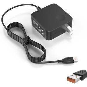 Fancy Buying 65W 40W 6pin USB Cable (Not Square Tip, Not USB Type C) Charger Adapter for Lenovo Yoga 3 Pro-1370 Yoga 3-1170 Yoga 3-1470 36200563 Yoga 700 700-11ISK 700-14ISK W/USB Cable