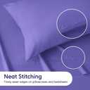 LONAVA Queen Sheet Set 4 Pieces,Purple Ultra Soft & Breathable Microbifer Sheets, 1600 Thread Count Hotel Luxury Oeko-Tex Bed Sheets, 14-16 Inch Deep Pocket Durable Wrinkle Free Sheets (Blue, M)