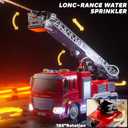 JUKUDAHU Fire Truck Toy for Kids 3 4 5 6 7 8 Years Old - Fire Trucks Playset with Rotating Ladder, Sound and Light, Vehicle Toys for Boys 5-8, City Cars Toyset, Birthday Gifts for Girls Toddlers 3+