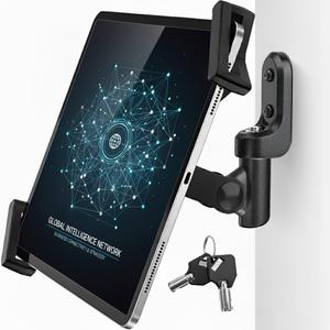 AboveTEK Anti-Theft iPad Wall Mount with Lock & Key, 360 Rotating Tablet Holder for 7.9"14.6" Devices, Heavy-Duty Aluminum & Steel Kiosk Mount for POS, Restaurant, Retail & Business Displays