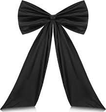 EYNDYN 4 Pcs Large Black Coquette Bow for Backdrop 27.6x21.7'' Big Black Bows Room Wall Decor Giant Ribbon Tie Halloween Hanging Gift for Birthday Bachelorette Party Baby Shower Bridal Shower Wedding