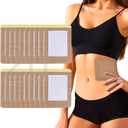 20 Pack Disposable Castor Oil Pack Wrap for Stomach, 8 x 6 inches Castor Oil Patch Organic Cotton, Self-Adhesive, Anti Leakage, No Wash Portable Pad Kits for Men Women for Home Travel