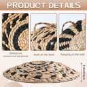CroBlissful 7 Pcs Boho Wall Basket Decor Hanging Handcrafted Seagrass Woven Round Bohemian Basket Wall Decoration Art for Farmhouse Home Room Rustic Decorations Table, Multi Sizes(Classic)