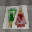 NOVAYEAH Christmas Soap Dispenser, Ceramic Green and Red Holiday Christmas Tree Hand Dish Soap Dispenser, Refillable Leak Proof Decorative Pump Bottle for Bathroom Kitchen Countertop