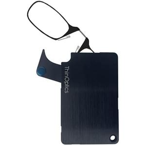 ThinOptics Stainless Steel Slim Wallet with Readers/Reading Glasses Rectangular, Pack of 2
