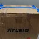 Ayleid Retractable Garden Hose Reel,1/2 in x 100 ft Wall Mounted Hose Reel, with 9- Function Sprayer Nozzle, Any Length Lock/Slow Return System/Wall Mounted/180Swivel Bracket (Black)