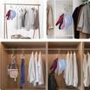 2 x Multipurpose Hat Rack for Closet, Baseball Cap Organizer 1 Pack Hat Holder, Aluminum Alloy Closet Hangers for Tie Belt Purses Space Saver