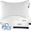 Bedsure Memory Foam Pillows Queen Size, Set of 2, Adjustable Firm Bed Pillows for Sleeping, Cooling Dual-Sided Design, Rayon Derived from Bamboo Pillowcases for Side, Back, Stomach Hot Sleepers (Grey)