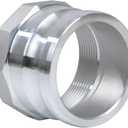 2 pcs Aluminum cam lock fittings (3" Part A) cam groove hose fitting camlock fittings, Male Adapter Female NPT Thread Camlock Fitting (3)