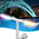 Original Solar Pool Fountain with 10-Color Lights – Auto Light Sensing, Remote-Controlled, Dual-Head Adjustable Sprinkler, Compatible with Above/Inground Pools