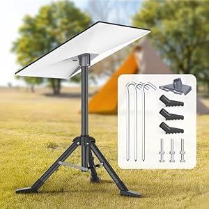 Tripod Stand for Starlink Standard Gen 3/ Standard 4/ Standard 4 X with Pipe Adapter, Outdoor Portable Starlink Mounting Kit for Camping and RV Travel
