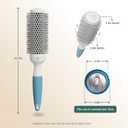 Professional Round Brush for Blow Drying - Small Ceramic Ionic Thermal Barrel Brush for Sleek, Precise Heat Styling and Salon Blowout - Lightweight Round Hair Brush (Barrel 1.3 inch, Bristle 2 Inch)