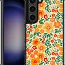 for Samsung Galaxy S23 Plus Case,Soft Silicone Shockproof Bumper Camera Protection Phone Case-Yellow Floral