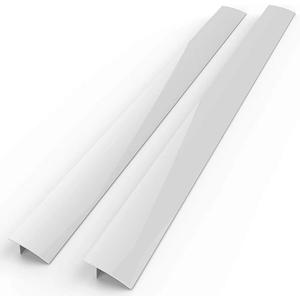 Silicone Stove gap covers, Oven Gap Fillers Seals Gaps Between Stove and Countertop, Easy to Install, Heat Resistant, 2 Pack (White, 21 inches) (21'' White)