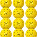 Pickleball Balls,40 Hole Outdoor Balls, USA Pickleball Approved Pickle Ball for Tournament Play, Crack-Resistant, Aerodynamics, 4 /12Packs