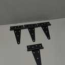 6 Inch T-Strap Heavy Duty Shed Door Hinges,Black Tee Hinge for Wooden Fences,Yard Door,Barn Door Gates, Wrought Hardware Rustproof, 4 PCS