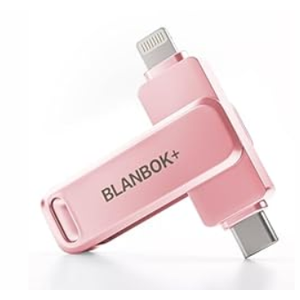 MFi Certified 256GB Flash Drive for iPhone Photo Stick, USB Thumb Drive Memory Stick High Speed USB Drive Photo Storage for iPhone Flash Drive Compatible for iPhone/iPad/Android/PC (Pink)