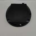 Toilet Seat Rround 16.5inch Soft Close Toilet Lid Round PP Material Safe & Easy Clean & Quick Installation, Sturdy Accessories Never Loosen 2 Years Support, Black