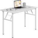Need Office Computer Desk - 47.2L Sturdy and Heavy Duty Folding Laptop Table, Writing Table/Home Office Desk/Sewing Table, No Assembly Required, White AC5DW(120 * 60)