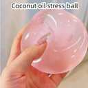 Coconut Oil Squishy, 3PCS Coconut Oil Stress Ball, Handmade Slow Rising Fidget Squeeze Toy for Stress Relief, Anxiety Calming Sensory Toy for Adults