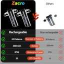 Zacro Bike Wheel Lights, 2 Pack LED Bike Spoke Lights, Safety 32 Bright Patterns Bike Tire Lights for Kids & Adult, Waterproof Bicycle Rim Lights for Night Riding, Basic/Upgraded Rechargeable Model