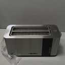 Mueller UltraToast Full Stainless Steel Toaster 4 Slice, Long Extra-Wide Slots for Bagels and Waffles, 6 Browning Levels, LED Display, Cancel/Defrost/Reheat Functions & Removable Tray, Kitchen Gadgets