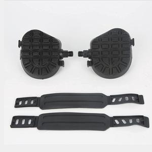 1/2 Exercise Bike Pedals for Indoor Bike, Stationary Bike, Spin Bike, Gym Pedals with Toe Clips, 1 pair