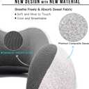 MLVOC Neck Pillow for Traveling, Upgraded 100% Pure Memory Foam Travel Neck Pillow for Airplane Flight Sleep, Breathable & Machine Washable Cover, Travel Kit with 3D Eye Mask, Earplugs & Bag, Grey, Standard