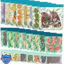 18 Pack Dishwasher Safe Reusable Bags Silicone, Leakproof Reusable Freezer Bags for Food Storage, Home Organization, Travel & Make-up, BPA-Free for Salad and Fruit