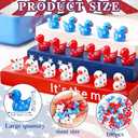 Wesiti 100 Pcs Patriotic Mini Ducks Independence Day Duck Figurines 4th of July Decor Memorial Day Mini Resin Ducks for Fourth of July Party Supplies