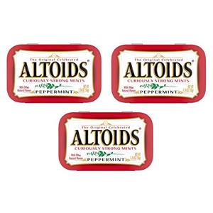 Altoids Curiously Strong Breath Mints, Peppermint, 1.76-Ounce Tins, 3-Pack BBD: 11/2025