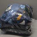 DJY Comforter Set Queen Size,Teal Blue Floral Bedding Comforter Sets, 7 Pieces Bed in a Bag Lightweight Botanical Comforter Set with Sheets Pillowcases & Shams for All Seasons