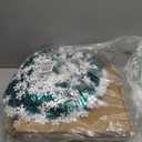 QUIENKITCH 6FT Pop Up Christmas Tree - Snowflake Tinsel Christmas Tree with Star Topper | Collapsible Tall Skinny Pencil Tree Xmas Decoration for Holiday Home Office Party