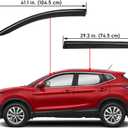 Lightronic Extra Durable Outside-Mount Auto Vent Window Visor, Fits 2017-2022 Nissan Rogue Sport, UV Protection Rain Guard, Original Wind Deflector, No-Drill Easy Install, Dark Smoke, 4-Pcs