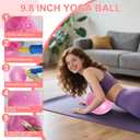 Pilates Ring Set with Resistance Bands– Anti-Slip Magic Circle Pilates Ring for Home Workouts, Full-Body Toning, Strength Training for Women 14PCS