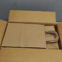 vanhel 100 Pack Brown Paper Bags with Handles,8x4.25x10.5 Inches, Gift Bags Medium Size, Gifts Bag Bulk for Festival, Birthday, Favor, Party, Shopping, Retail Merchandise.