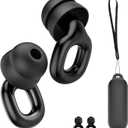 Ear Plugs for Sleeping Noise Cancelling, 35dB Noise Reduction Reusable Soft Silicone for Sleep, Focus, Events, Black