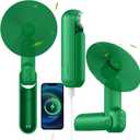 4 IN 1 Portable Mini Handheld Fan,Personal Foldable Cooling Travel Fan, Pocket Hand Fan for Face Lash,Desk Fan,Flashlight,Summer Concerts Camping, Birthday Gifts for Women Mom (Green)